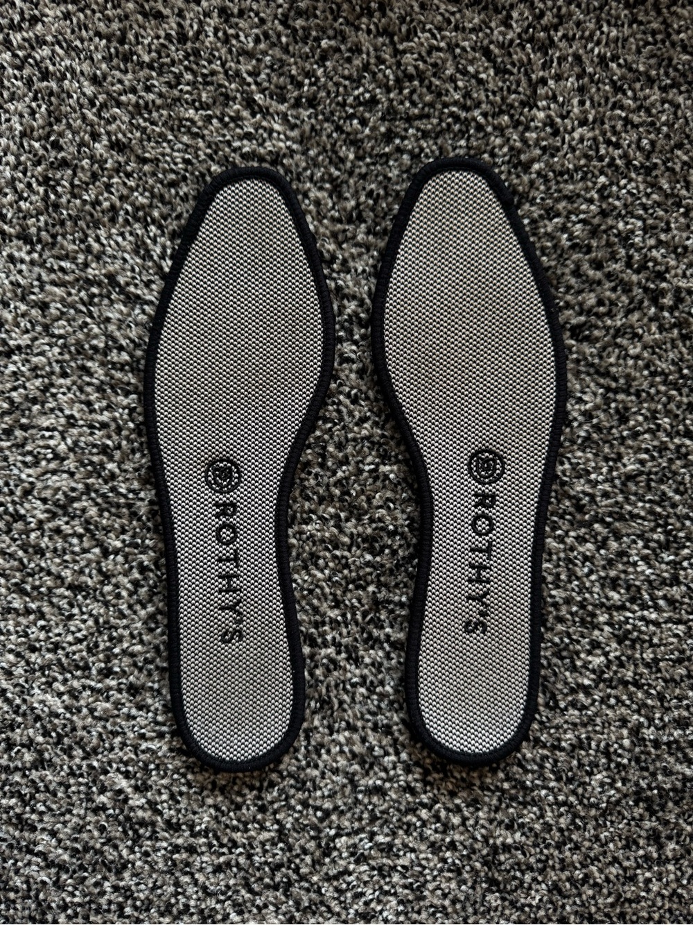 Rothy's The Flat - Black with Blue Trim - Picture 6 of 7